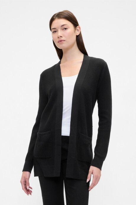 Saco Sin Botones Bella Mujer Black