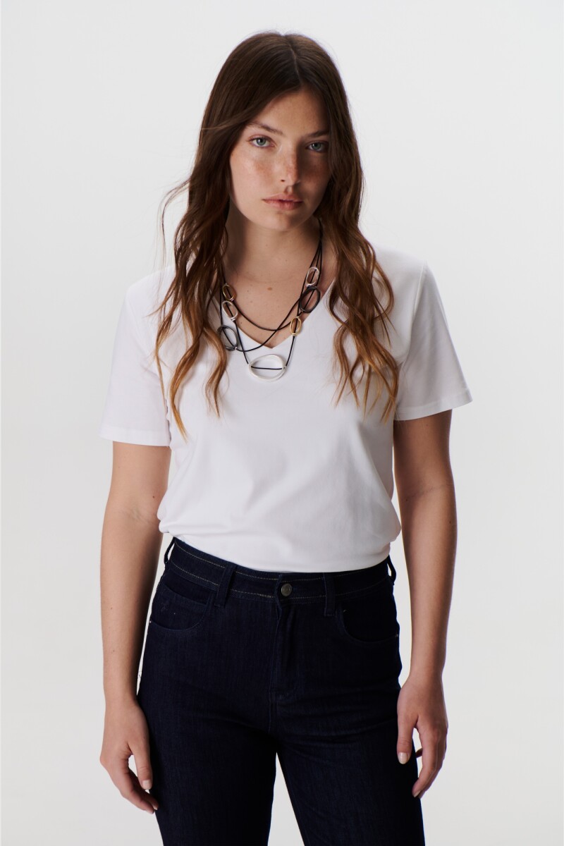 REMERA V DOBLE NATURAL