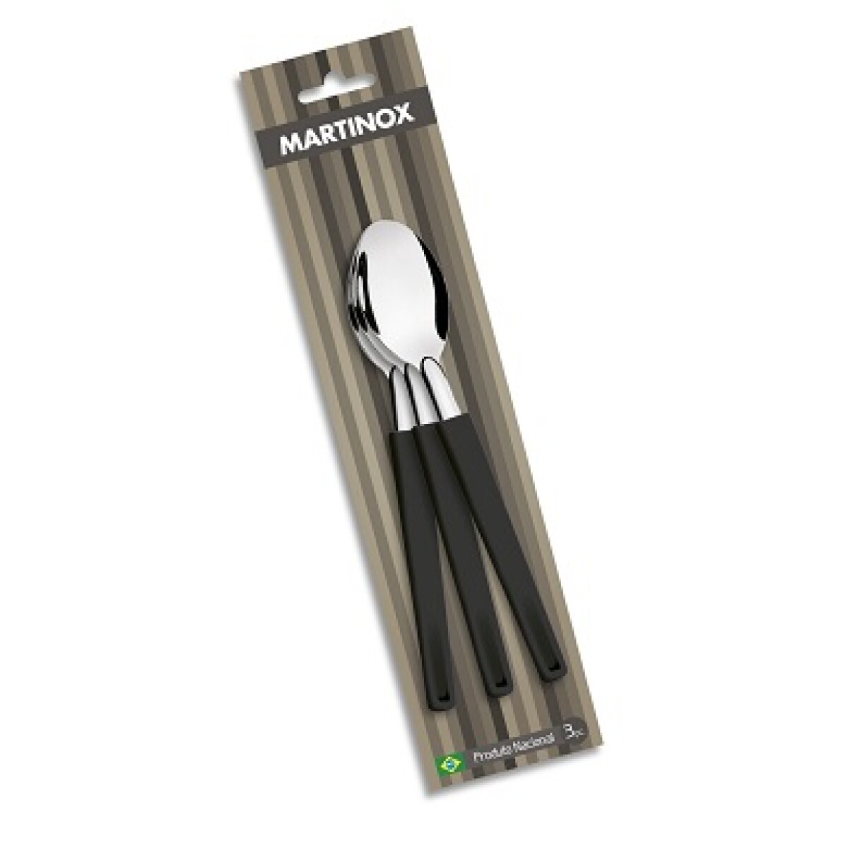 Primavera Negro Set 3 cucharas postre 60330/5 