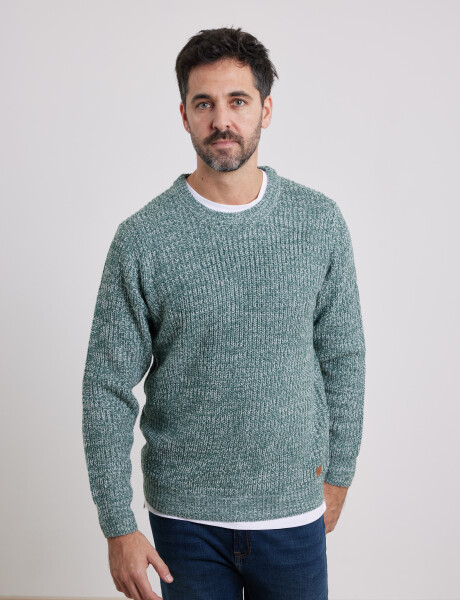 Sweater Punto Harry Verde/blanco