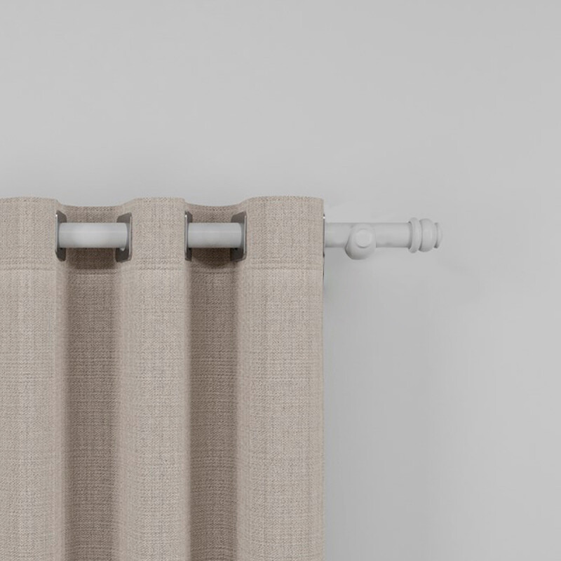 Barrote Cortina 3,50m 28mm + 2 soporte Blanco BLANCO