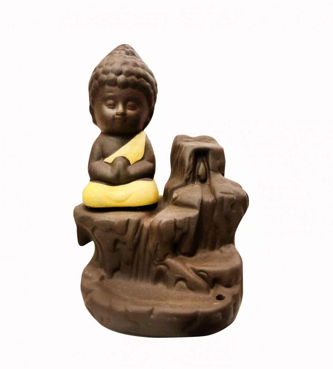 Fuente De Humo Buda - Sentado - Amarillo 