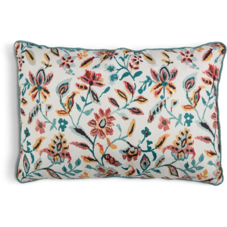 Almohadon Kamille 35X50 Blanco/Petroleo