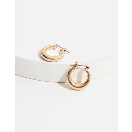 Argollas Bañadas En Oro Dorado