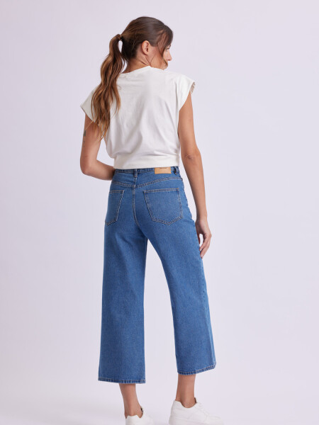 Pantalón de jean culotte Azul medio