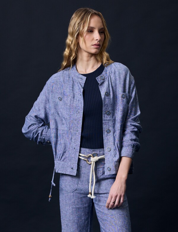 Chaqueta Lino AZUL