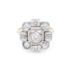 Anillo antiguo Art Deco oro 18k brillantes y diamantes Anillo antiguo Art Deco oro 18k brillantes y diamantes