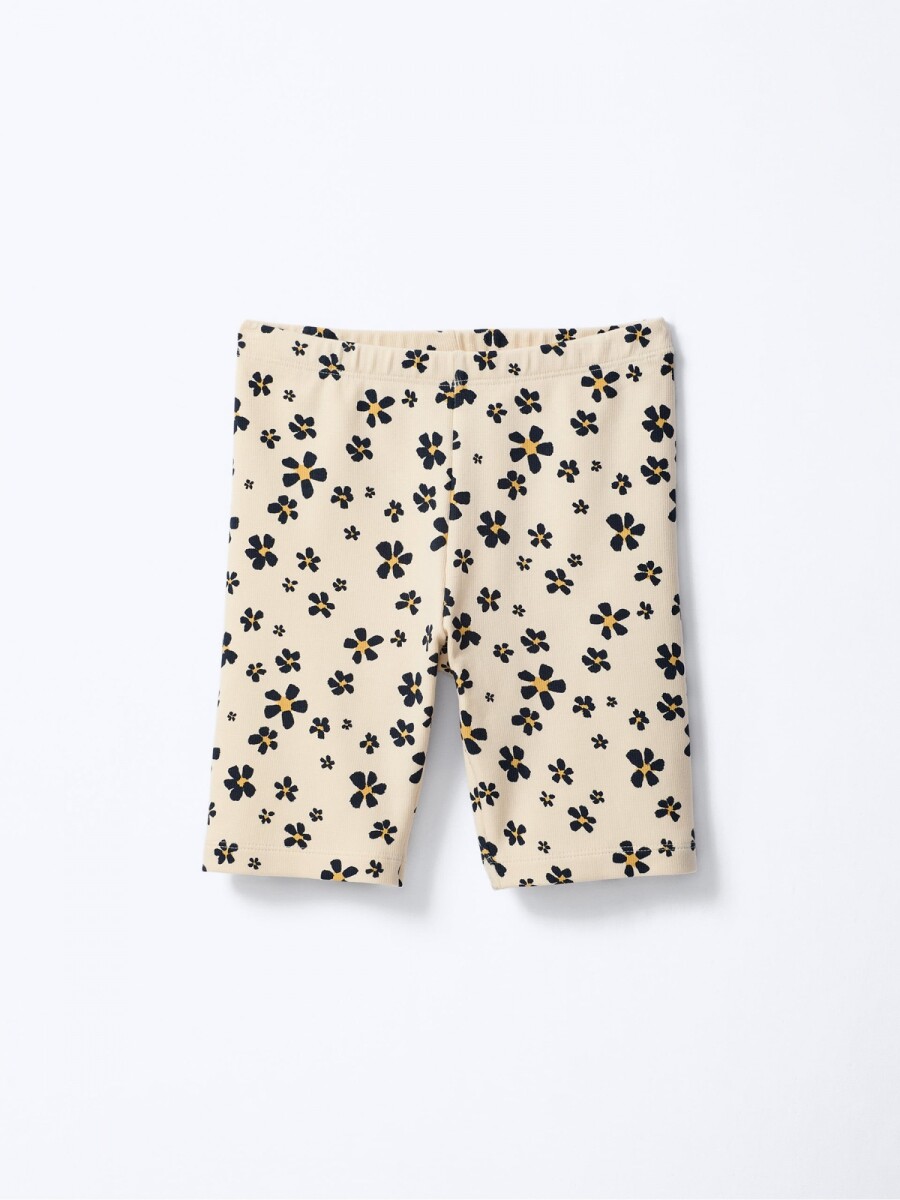 BERMUDA INFANTIL CON ESTAMPADO - BEIGE 