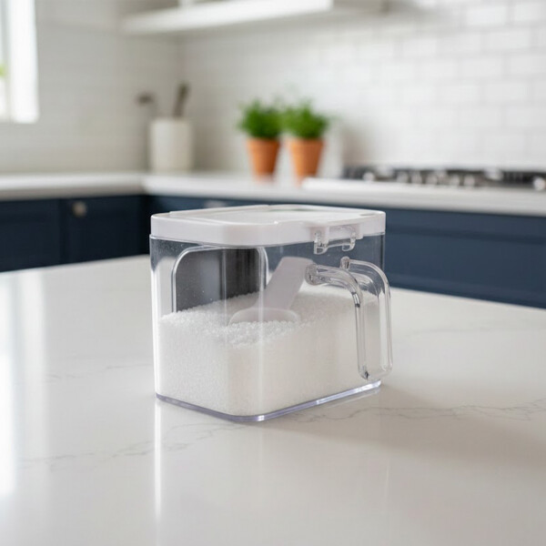 Especiero Salero Pimentero Magnético Frasco Contenedor Blanco L