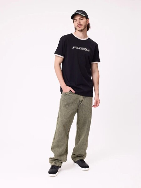 T-SHIRT RUSTY GALENCI NEGRO