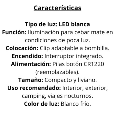 Luz Mate a pila V01