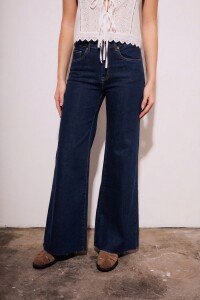 Jean Flared Wide Leg Denim