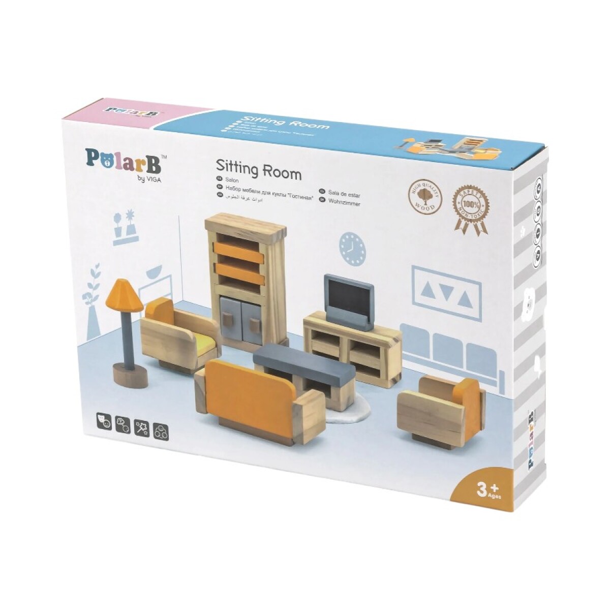 Set Living Infantil Polar B Madera 