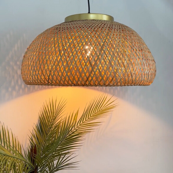 Lámpara colgante bambú Ø60cm altura 120cm IX9137