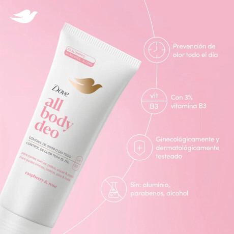 Desodorante en Crema Dove All Body Deo Raspberry 75g Desodorante en Crema Dove All Body Deo Raspberry 75g