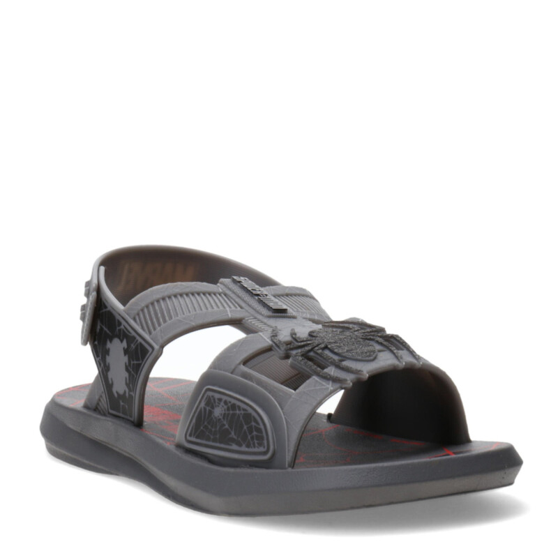 Sandalias Infantiles Marvel Buggy Spiderman Gris - Negro - Rojo
