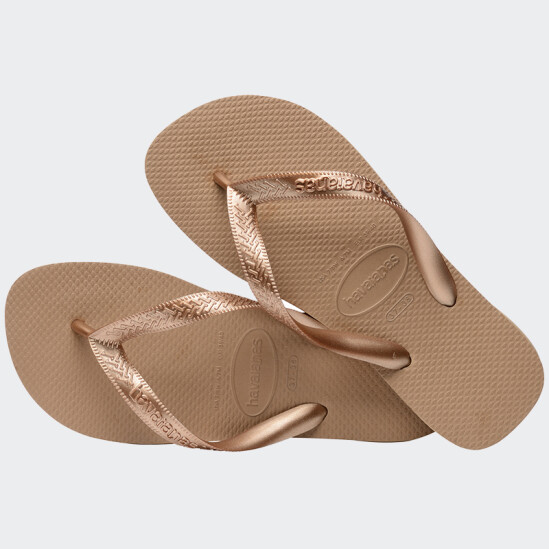Ojotas Havaianas Top Tiras Flip Flops Dorado