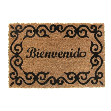 Alfombra Puerta Entrada Felpudo Coco Goma 40X60 Bienvenido