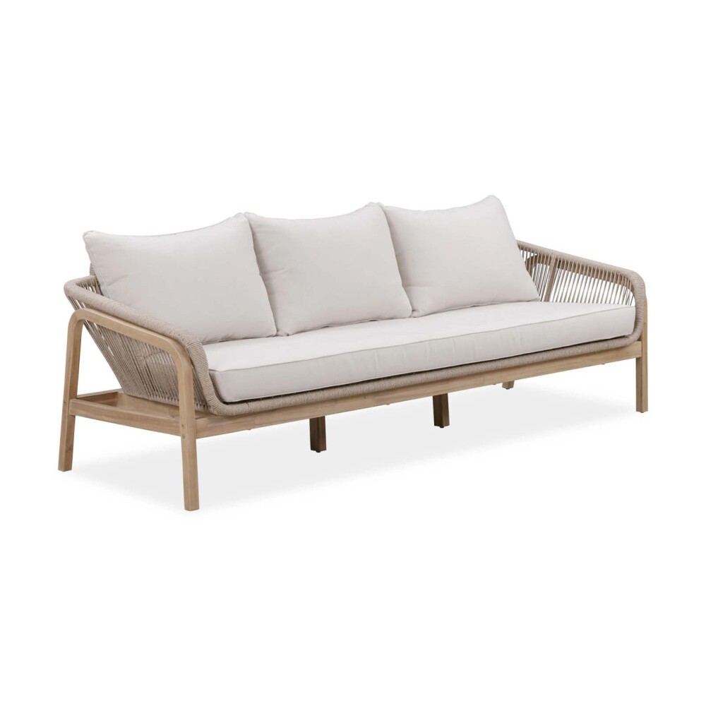 SET DE LIVING MADERA-ACACIA NATURAL-BEIGE CAMEO