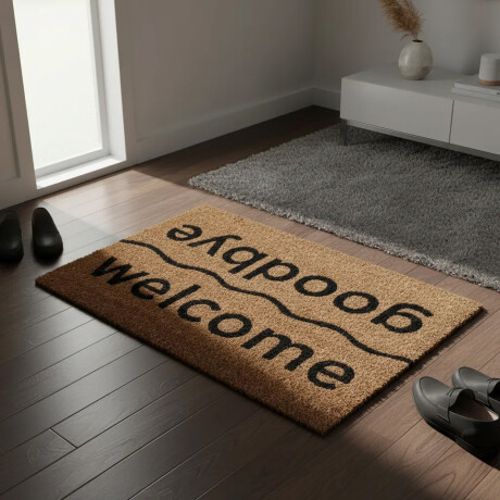 Alfombra Puerta Entrada Felpudo Coco Goma 40X60 Welcome/goodbye