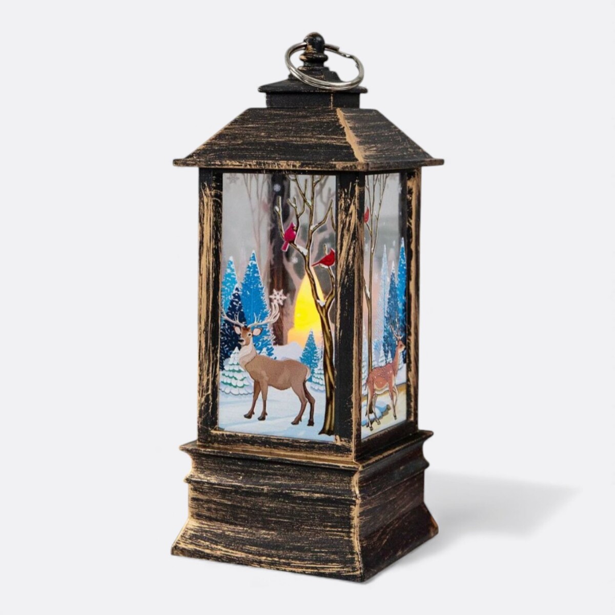 Farol Navideño Grande - Ocre Ciervo 