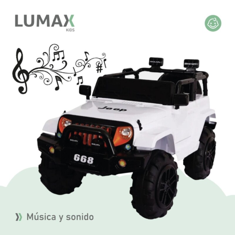 Jeep a batería para Niños Blanco
