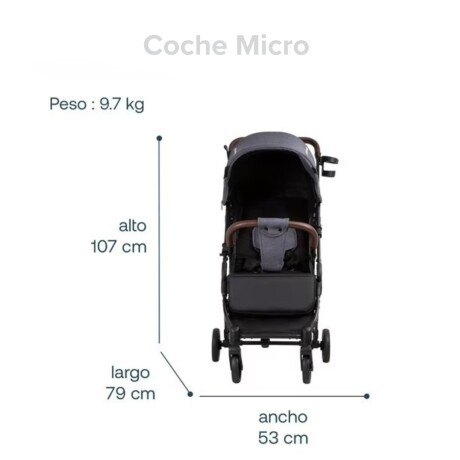 Coche Compacto de Viaje Micro Bebesit - Gris Coche Compacto de Viaje Micro Bebesit - Gris