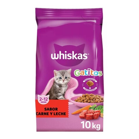 WHISKAS GATITOS CARNE Y LECHE DE 10 KG WHISKAS GATITOS CARNE Y LECHE DE 10 KG