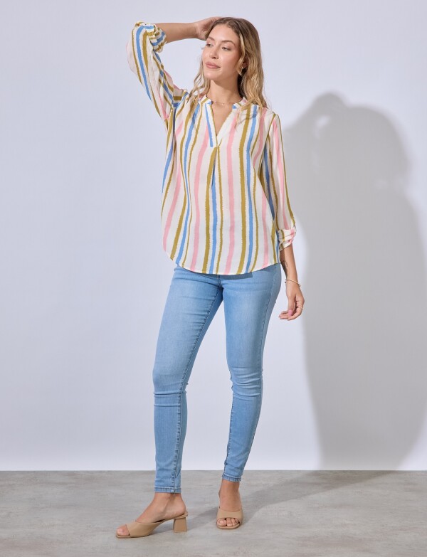 Blusa Lineas CRUDO/MULTI