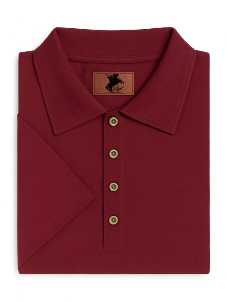 Remera tipo polo dama bagual BORDO