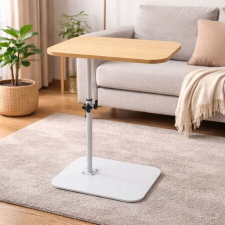 MESA AUXILIAR REGULABLE DE MADERA Y METAL MESA AUXILIAR REGULABLE DE MADERA Y METAL