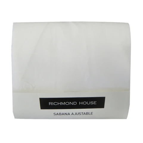 Sábana Ajustable Queen Size Richmond House 100% Microfibra BLANCO