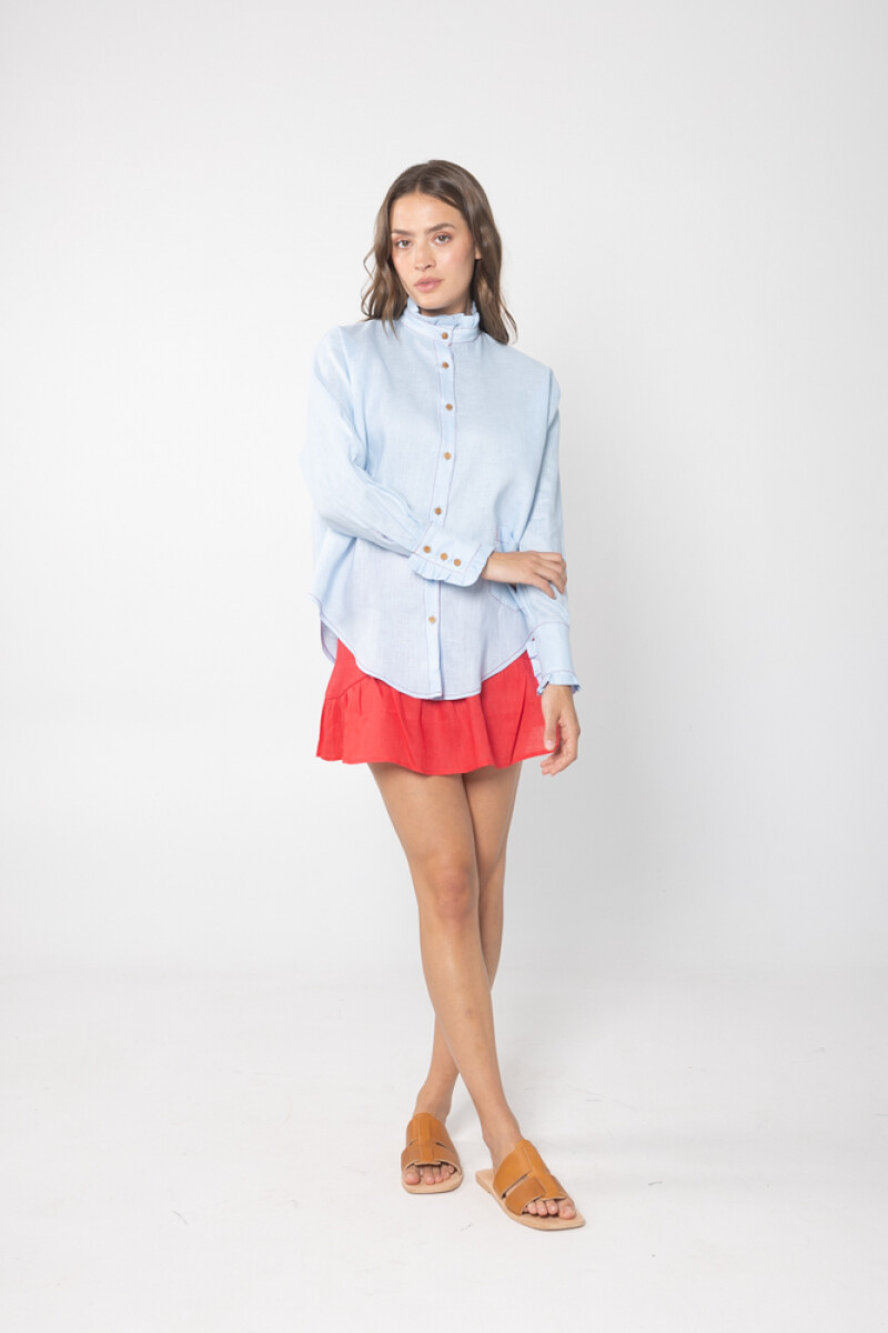 Camisa Ota Linen Celeste