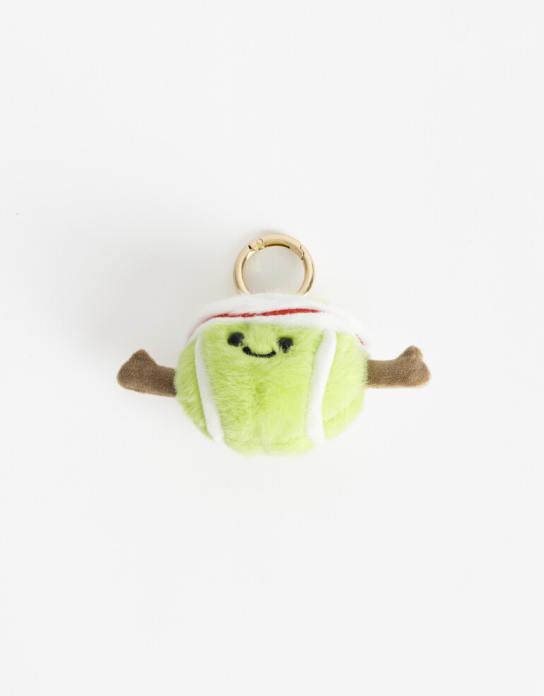 Llavero Cozy Llavero Y Bag Charm Pelota De Tenis - Combinacion Multicolor