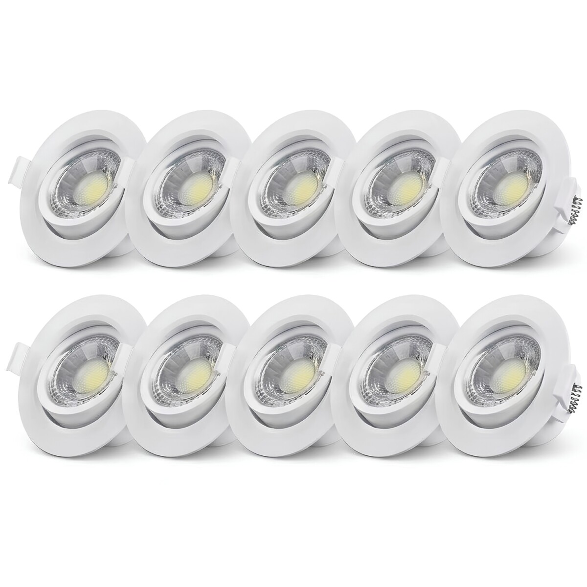 Set x 10 Spots para Techo Ixec lámparas Dicroicas Led 