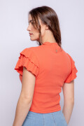 REMERA FLOWY Coral Oscuro