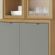 JUEGO COCINA MODULAR ARMARIO CRISTALERO MDP COLORS FREIJO FREIJO Y VERDE