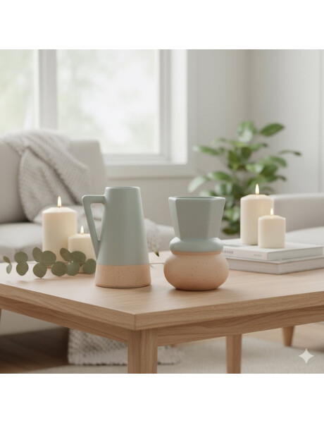 CANDELABRO BOCEL 6.8x6.8x9CM CERAMICA VERDE CANDELABRO BOCEL 6.8x6.8x9CM CERAMICA VERDE