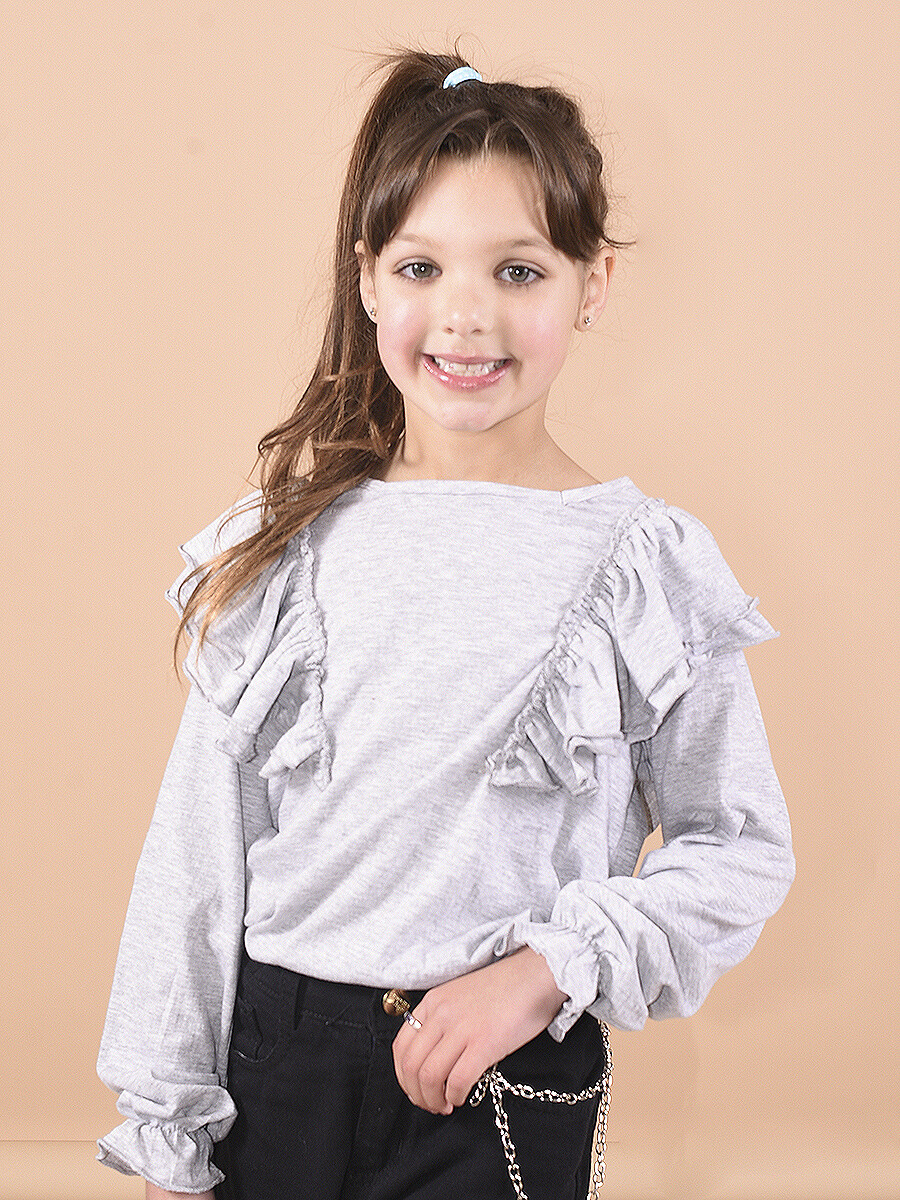 BLUSA BUTTERFLY - GRIS CLARO 