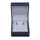Caravanas oro 18k blanco y topacio celeste Caravanas oro 18k blanco y topacio celeste