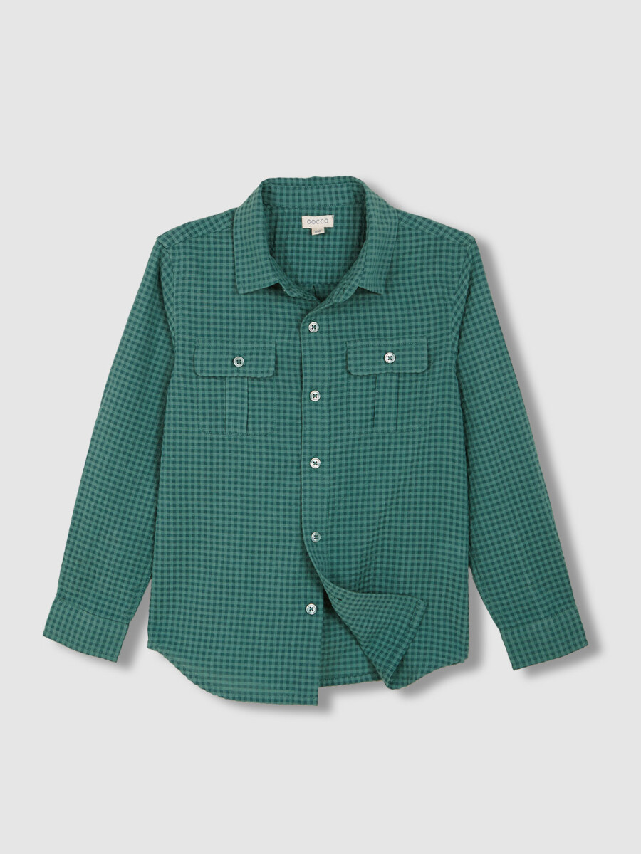 Camisa De Cuadro Vichy Verde
