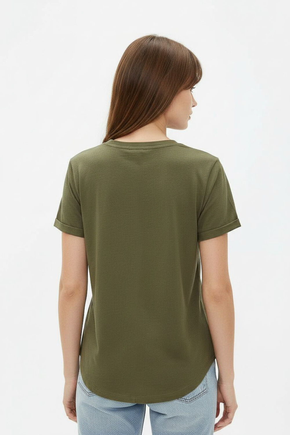 Remera Cordata Verde Oliva Oscuro