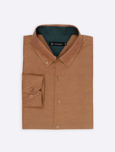 Camisa m/l oxford cobre