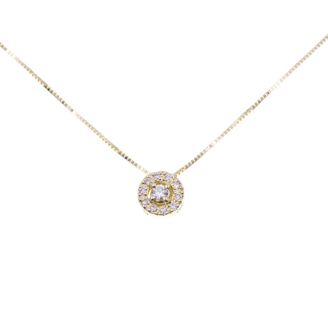 Colgante Grace en oro amarillo 18k con brillantes Colgante Grace en oro amarillo 18k con brillantes