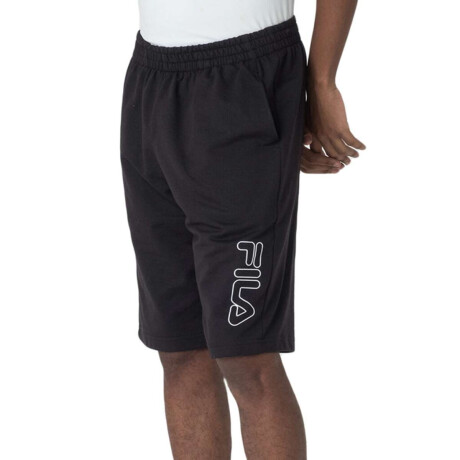 Fila Bermuda Practical Logo Outline Light Negro/Blanco Hombre Negro-Blanco