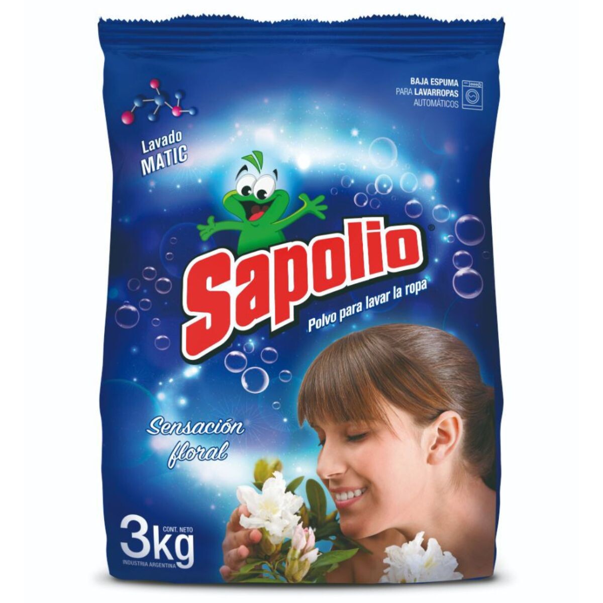 Jabón en Polvo Sapolio Matic Sensación Floral 3 KG 