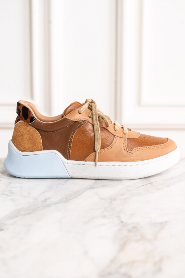 Zapatilla Combinada Marron