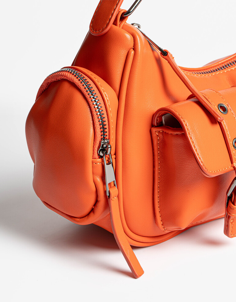 City Cartera City Con Bolsillos - Rojo Labial