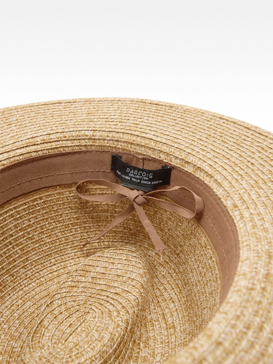 Sombrero Con Efecto Rafia camel