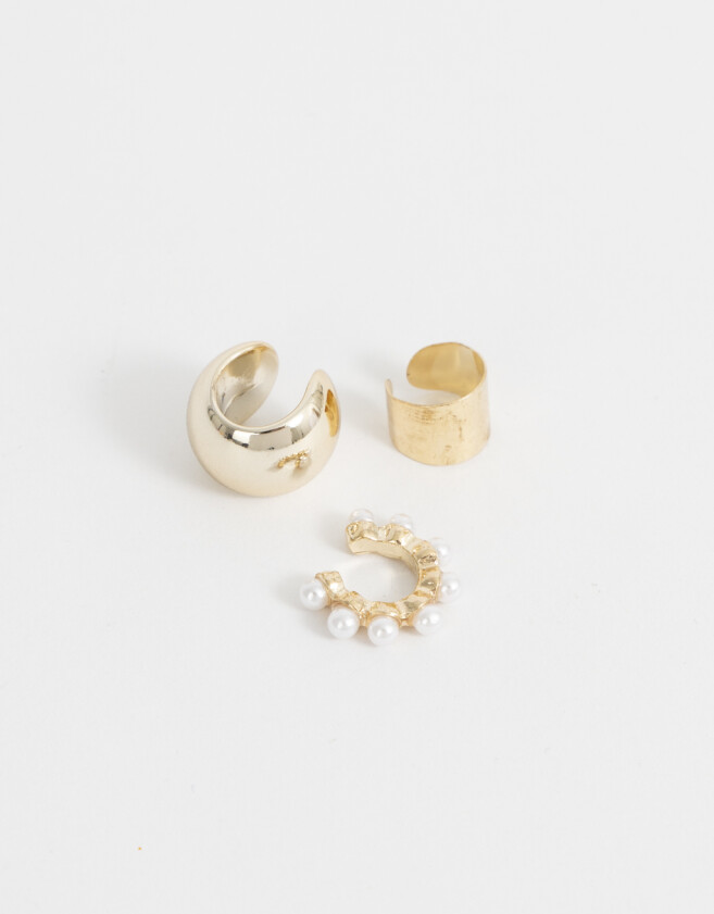 Bijou Cuff Con strass Set De Earcuff Con Strass - Dorado